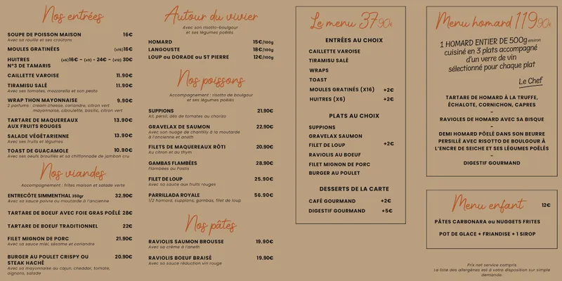 menu 0 of Restaurant La Terrasse