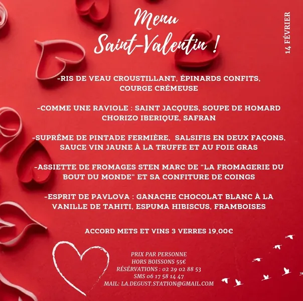 menu 1 of La Dégust' Station - Restaurant Gastronomique Brest