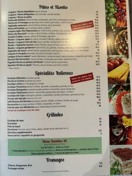 menu 0 of O'Vesuvio | Pizzas au feu de bois à Emporter