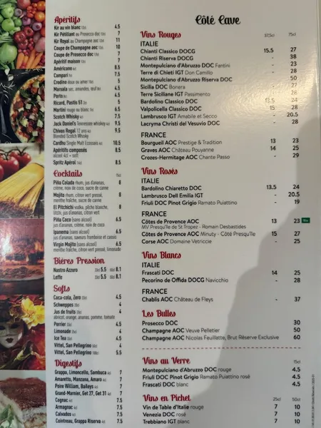 menu 2 of O'Vesuvio | Pizzas au feu de bois à Emporter