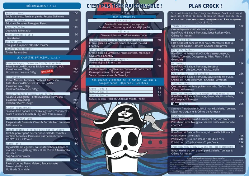menu 0 of Le Rock Toulon