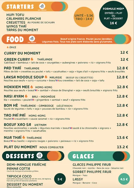 menu 0 of Santosha Saint-Medard-en-Jalles - Cantine Asiatique