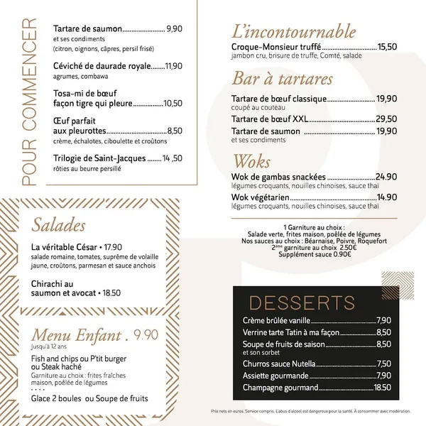 menu 0 of Le Piccadilly Rennes
