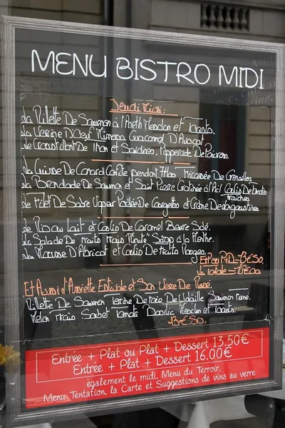 menu 1 of La Réserve