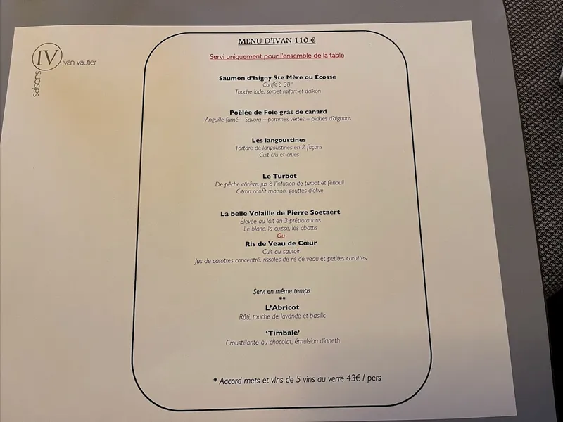 menu 0 of Ivan Vautier