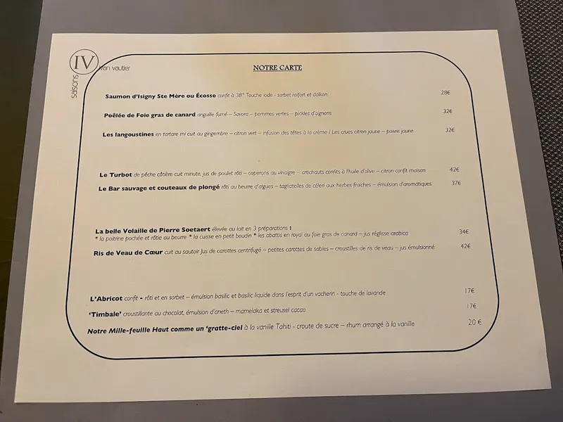 menu 1 of Ivan Vautier