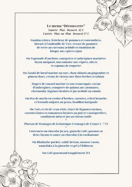 menu 0 of Aux Casseroles Qui Chantent
