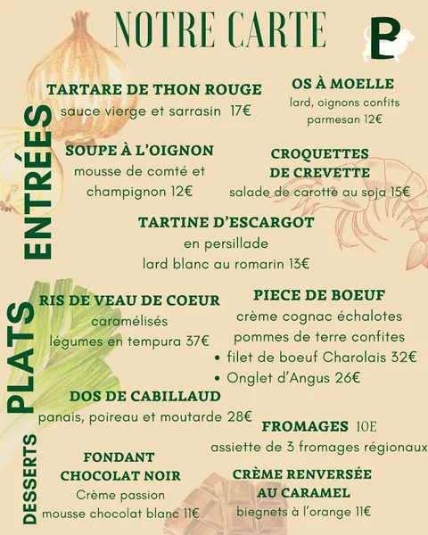 menu 0 of La Buissonnière