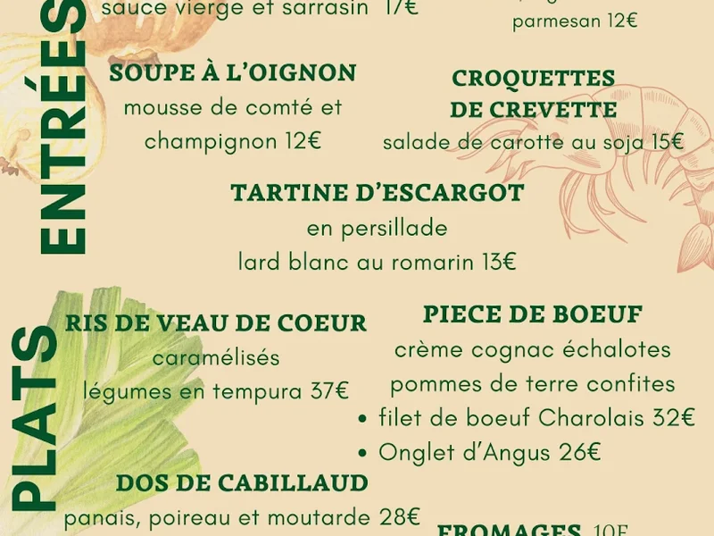 menu 0 of La Buissonnière