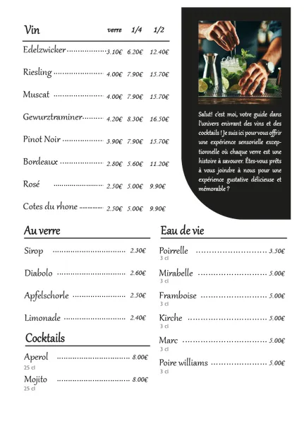 menu 0 of Le Goût Garden