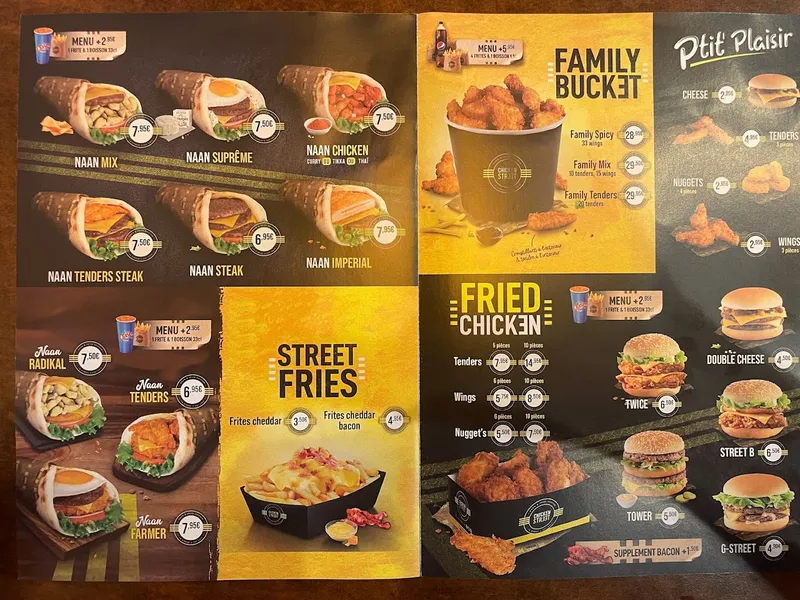 menu 0 of Chicken Street Le Mans Naan & Fried Chicken