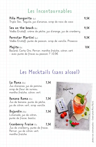 menu 0 of Les Fils À Maman Lyon
