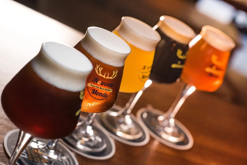 menu 1 of Au Nouveau Monde, Broue-Pub Bio et Québécois