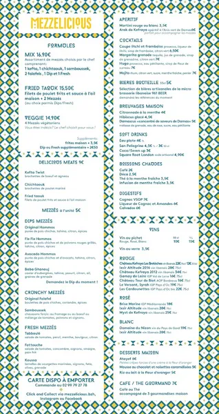 menu 0 of Mezzelicious