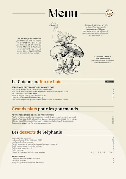 menu 0 of Domaine du Lac