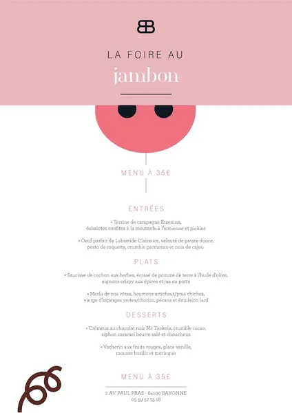 menu 0 of Au Bouchon Basque Le Resto