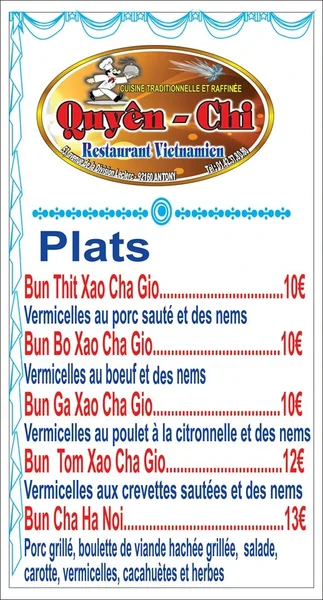 menu 0 of Chez Quyên-Chi