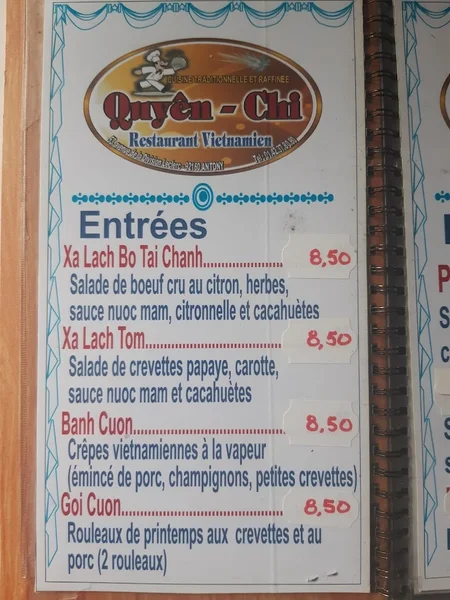 menu 1 of Chez Quyên-Chi