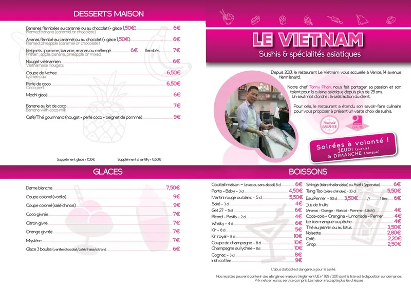 menu 1 of Restaurant Le Vietnam & Sushi-Là