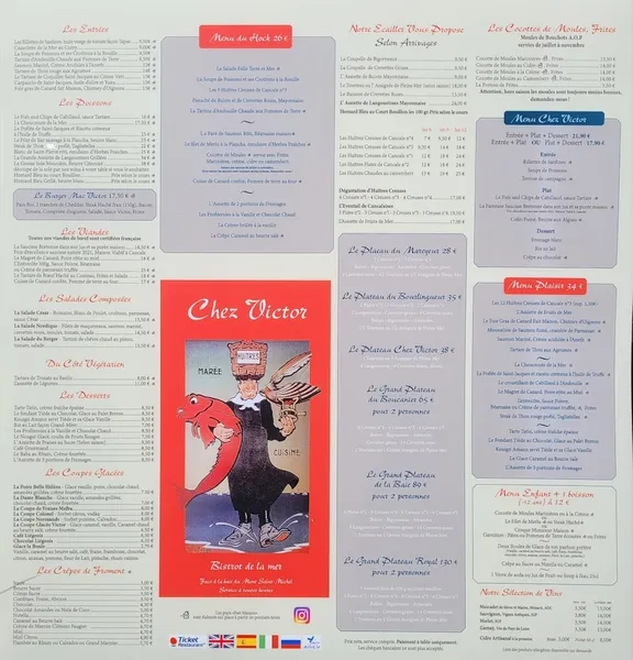 menu 0 of Chez Victor