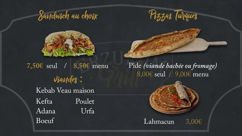 menu 1 of Erzurum grill