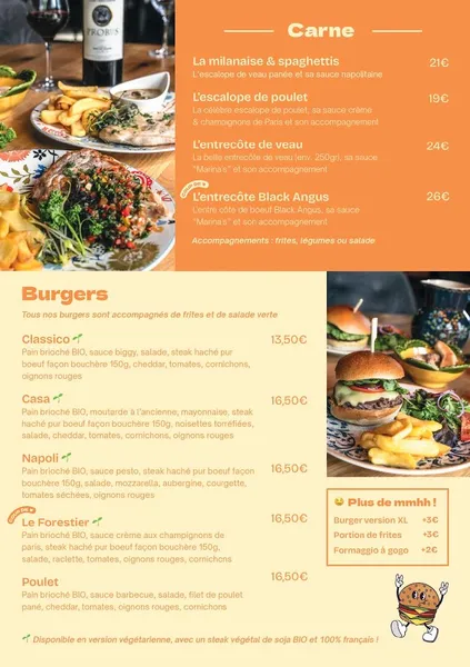 menu 1 of Marina's - Pizza, Pasta, Burger & mmmh