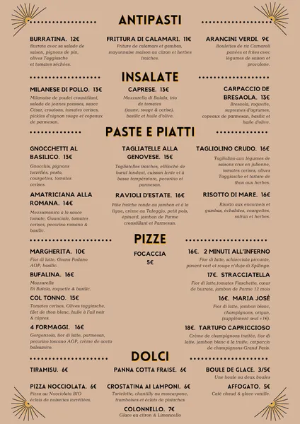 menu 0 of POGGETTI - Pizzeria e Cucina Italiana