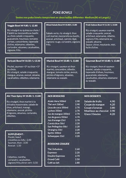 menu 0 of WOK & POKE BOWL (Thai & Hawaii)