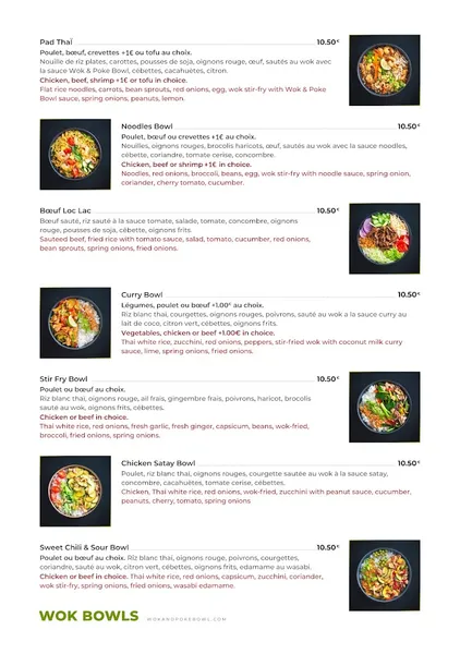 menu 1 of WOK & POKE BOWL (Thai & Hawaii)