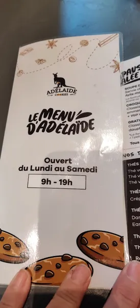 menu 0 of Adélaïde Cookies