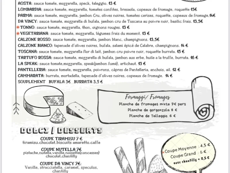 menu 1 of Da Vincy
