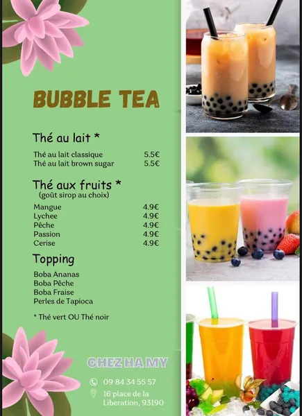 menu 0 of CHEZ HA MY
