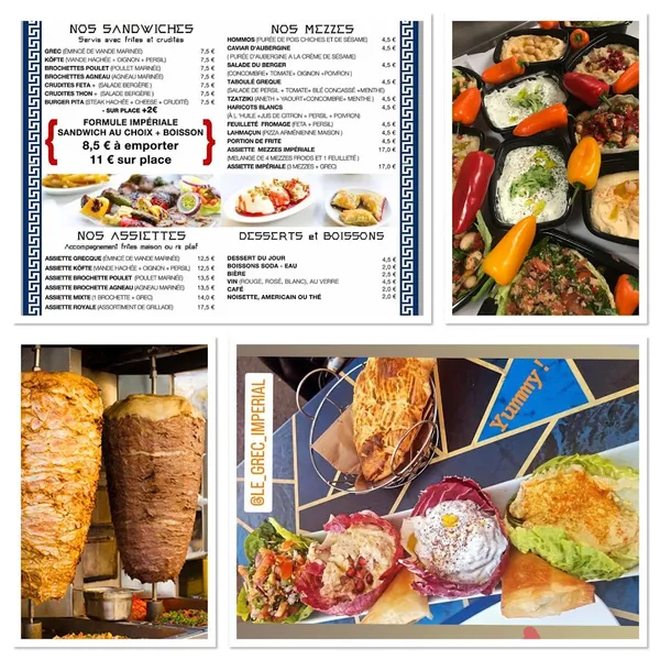 menu 1 of Le Grec Imperial