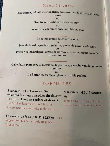menu 0 of L'arquebuse
