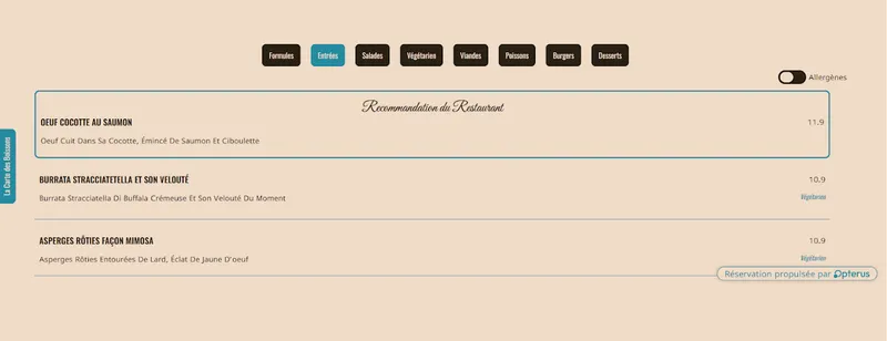 menu 0 of Brasserie Midi Minuit Confluence