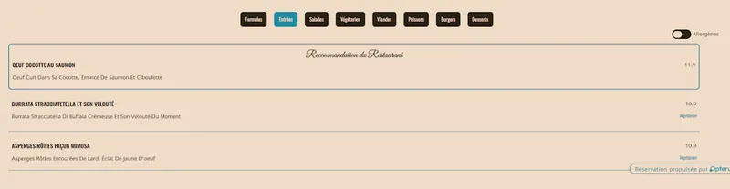 menu 1 of Brasserie Midi Minuit Confluence