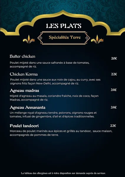 menu 0 of Annapurna