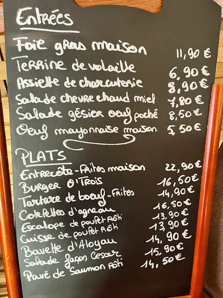 menu 0 of Restaurant O’Trois