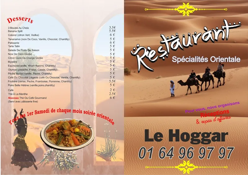 menu 2 of Le Hoggar