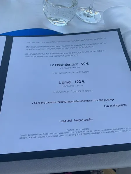 menu 0 of L'Oiseau Bleu