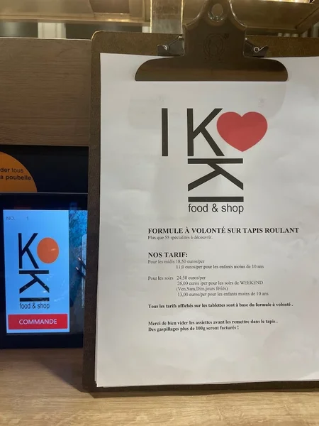 menu 2 of Koki