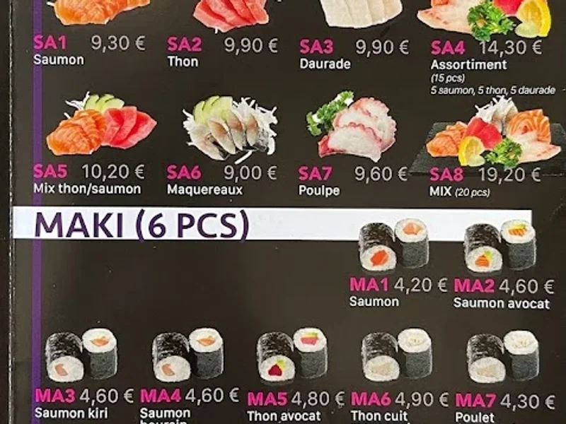menu 0 of Folie’s Sushi