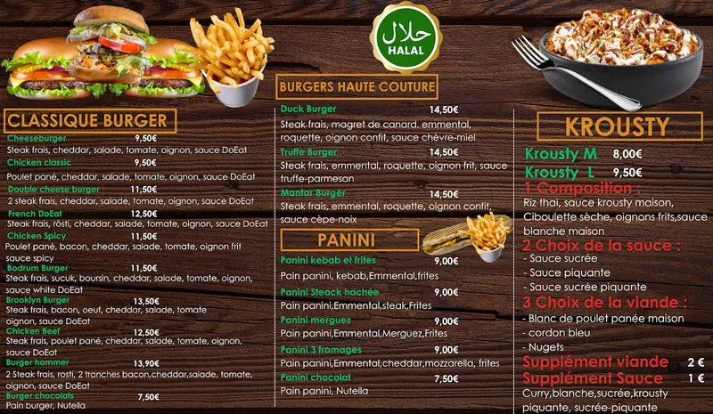 menu 0 of DoEat