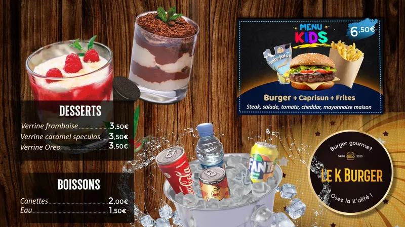 menu 2 of Le K Burger (Cannes)