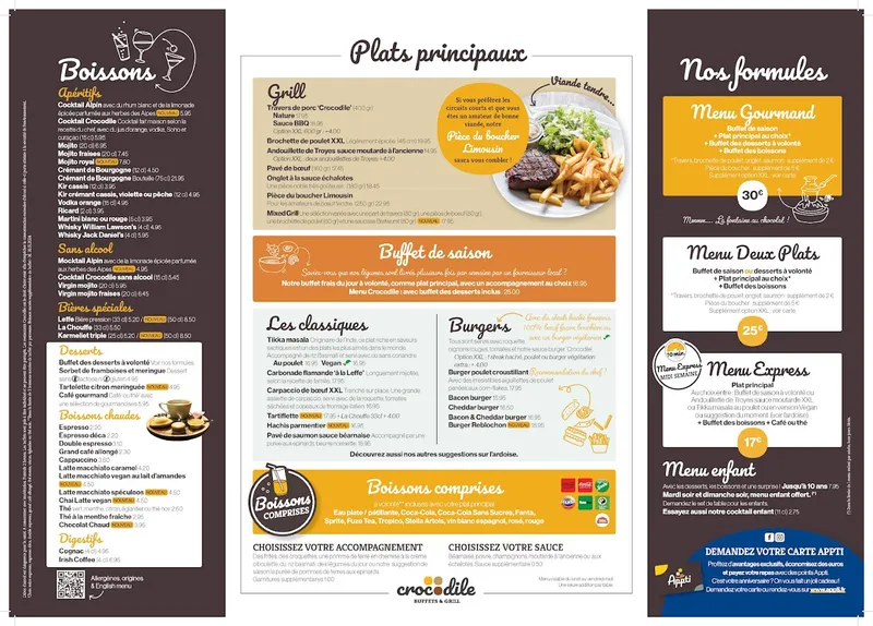 menu 0 of Restaurant Crocodile