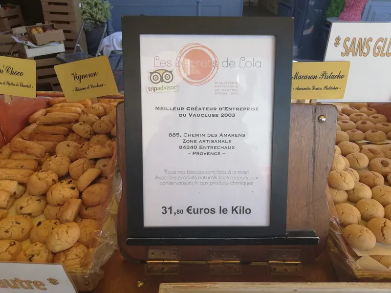 menu 0 of Biscuiterie Les Secrets De Lola