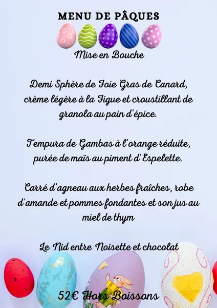 menu 0 of La Bastide Enchantée