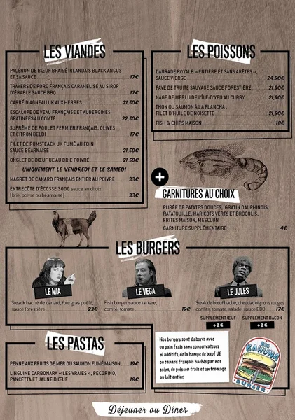 menu 1 of La Maison Montmorency