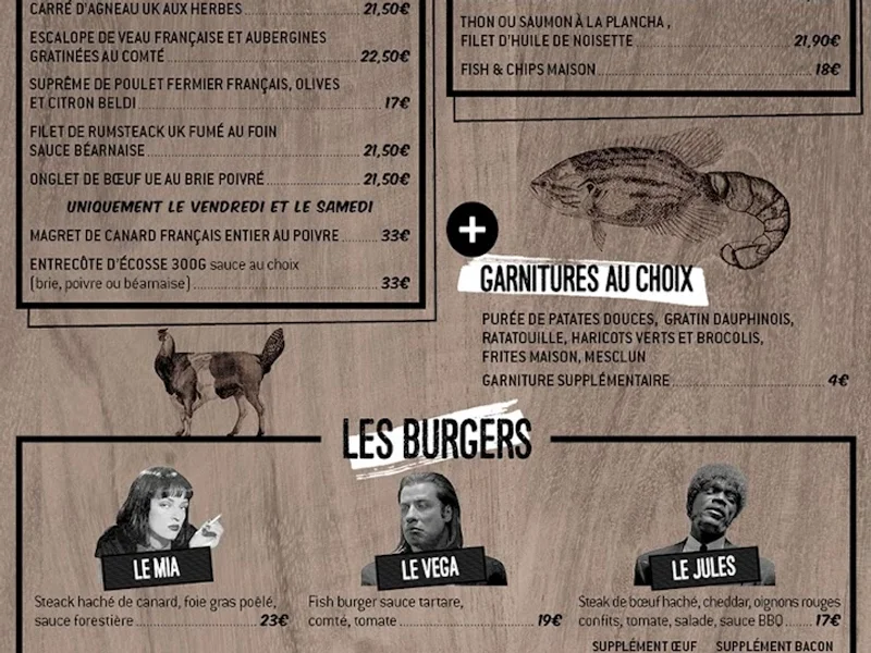 menu 1 of La Maison Montmorency