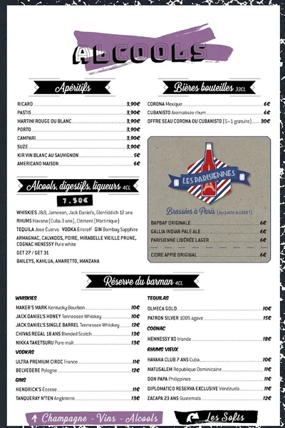 menu 2 of La Maison Montmorency